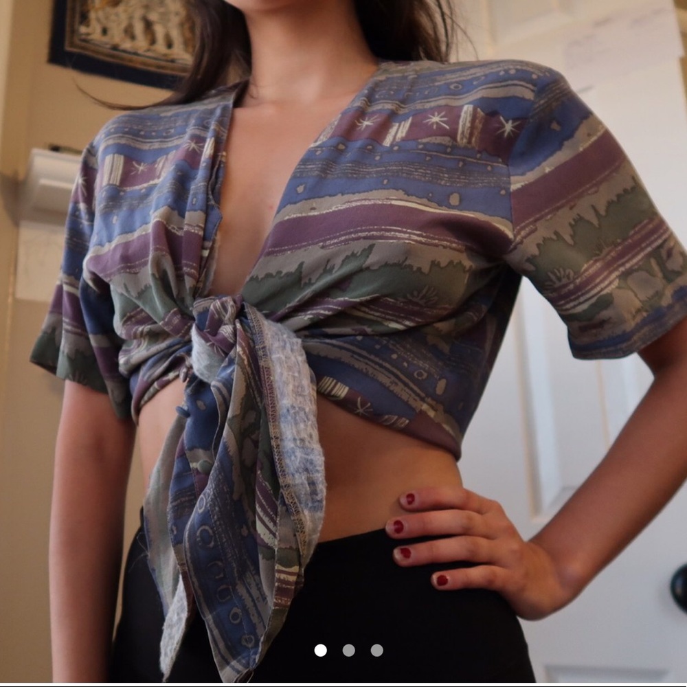 Retro button up top